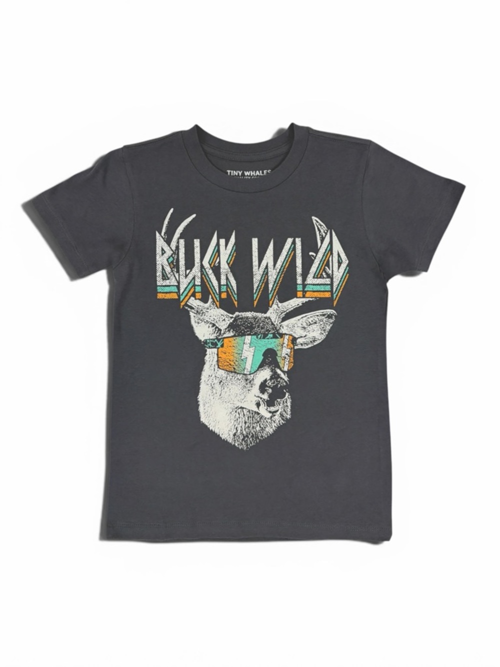 Boys' Black Graphic Buck Wild Deer Tee